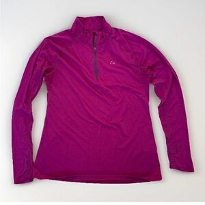 Paradox Merino Wool Blend Purple 1/4 Zip Long Sleeve Base layer Top Size Large